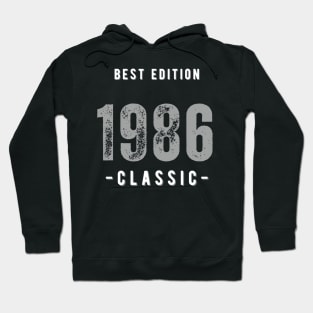 Vintage Birthday Year 1986 Black Hoodie